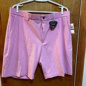 Men’s Callaway 9 inch Inseam Flat Front Pink Shorts